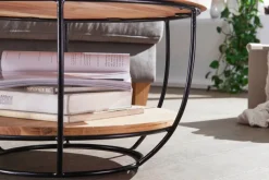 Couchtisch rund 60 cm Akazie massiv