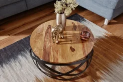 Couchtisch rund 60 cm braun