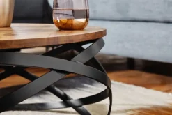 Couchtisch rund 60 cm braun