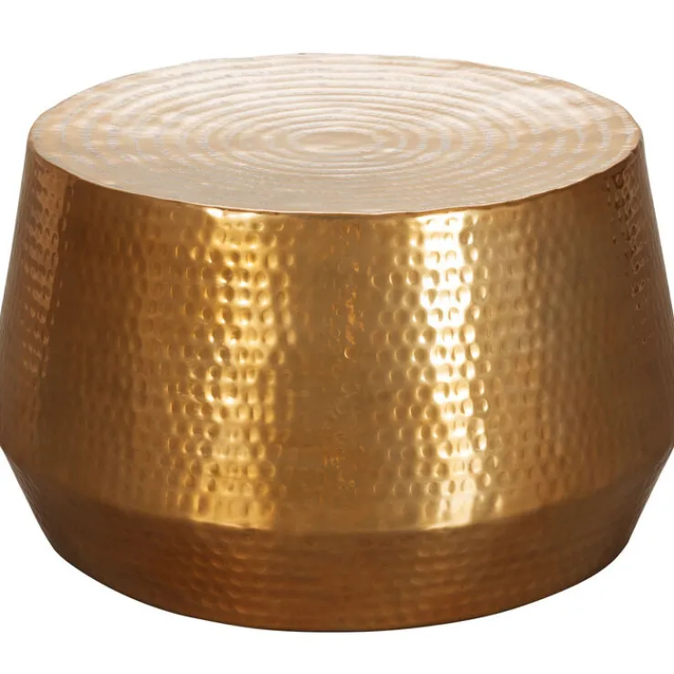 Couchtisch rund 60 x 36 cm Goldfarbig