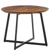 CASAVANTI Couchtisch rund 60 x 45 cm Sheesham massiv/Schwarz