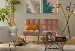 QUARTIER Couchtisch rund KATHI 80 cm in Metall Grau/Schwarz