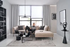 QUARTIER Couchtisch rund NEW YORK schwarz