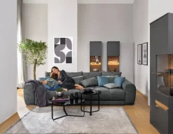 QUARTIER Couchtisch rund NEW YORK schwarz