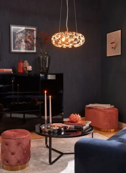 QUARTIER Couchtisch rund NEW YORK schwarz