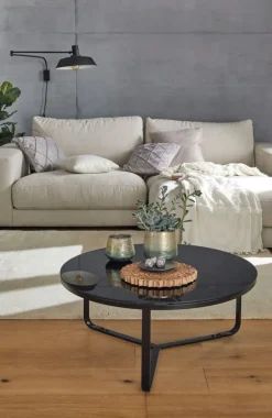 QUARTIER Couchtisch rund NEW YORK schwarz