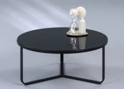 QUARTIER Couchtisch rund NEW YORK schwarz