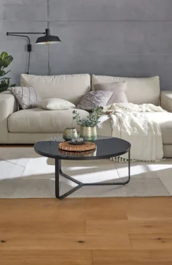 QUARTIER Couchtisch rund NEW YORK schwarz