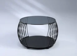 QUARTIER Couchtisch rund WASHINGTON schwarz