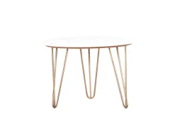 Couchtisch SCAN 65x65 cm weiß/goldfarbig