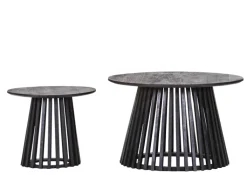 QUARTIER Couchtisch Set CORBY 2-teilig schwarz