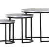 QUARTIER Couchtisch Set TEATIME 3-tlg. schwarz/silber