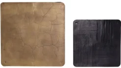 QUARTIER Couchtisch SETH 2-teilig Messing-/ Bronzefarben antik