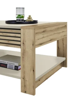 Couchtisch TOMAR 108 x 60 cm braun/kaschmirfarbig