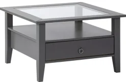 Couchtisch VALENTIN 75x45x75 cm Massivholz Kiefer grau