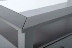 Couchtisch VALENTIN 75x45x75 cm Massivholz Kiefer grau