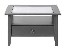 Couchtisch VALENTIN 75x45x75 cm Massivholz Kiefer grau