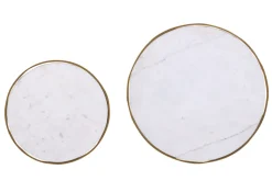 Couchtisch-Set CHUCK IV 2-tlg. weiß/goldfarbig