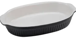 CreaTable Auflaufform oval CLASSIC BLACK & WHITE schwarz