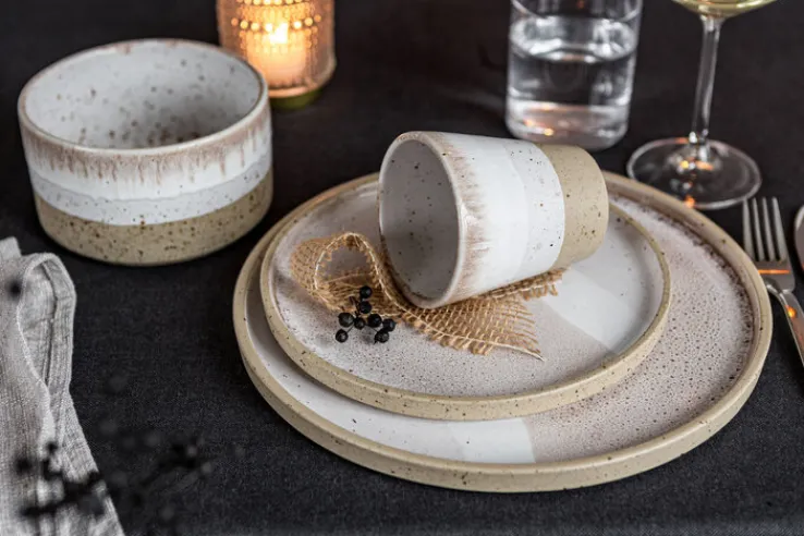 CreaTable Becher COSMOS weiß