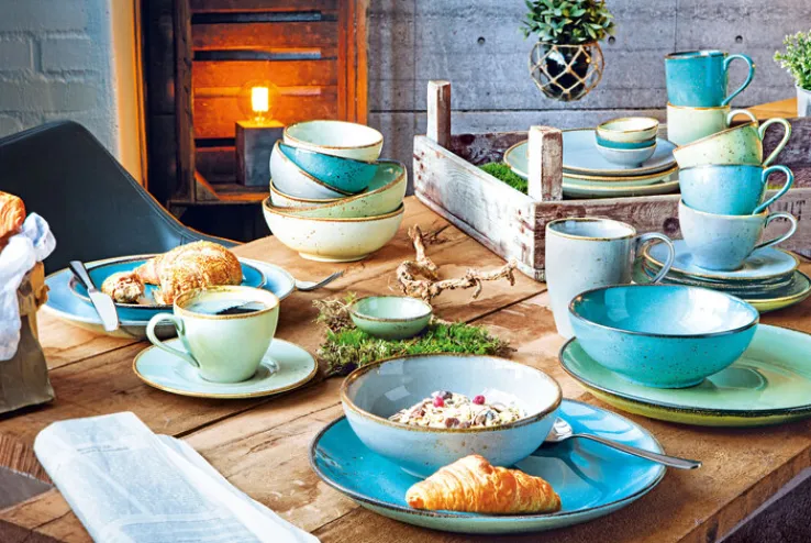 CreaTable Dessertteller NATURE COLLECTION wasserblau