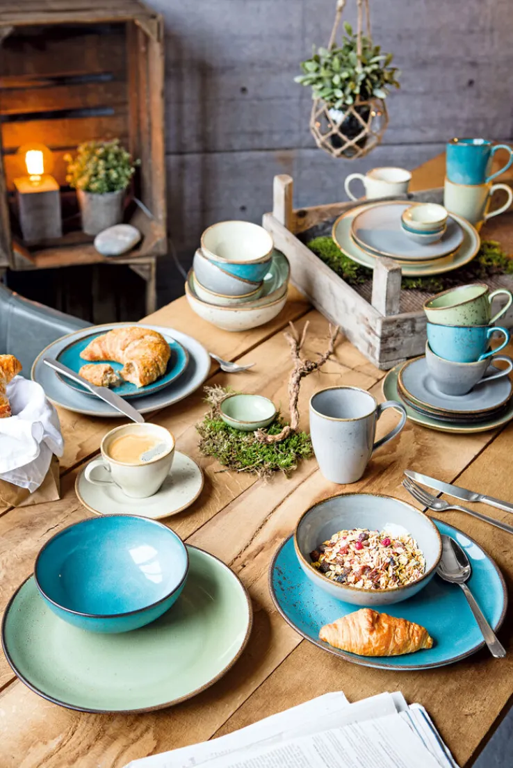 CreaTable Dessertteller NATURE COLLECTION wasserblau