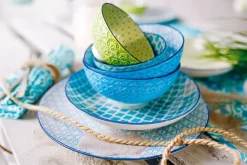 CreaTable Dipschale MEDITERRAN 4er Set 11,5 cm blau