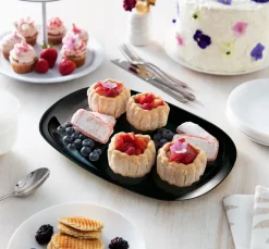 CreaTable Grillteller ITALIEN PARTY 34 cm Glas schwarz