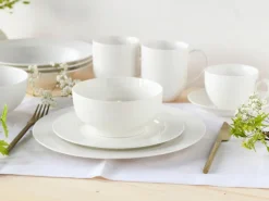 CreaTable Kaffeebecher FLEUR ROYAL 6er Set creme weiß