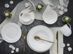 CreaTable Kaffeebecher FLEUR ROYAL 6er Set creme weiß