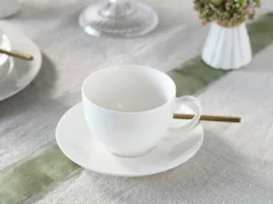 CreaTable Kaffeetasse FLEUR ROYAL 6er Set creme weiß
