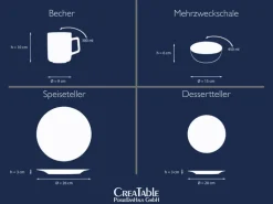 CreaTable Kombi Service NORDIC FJORD 16 tgl. beige