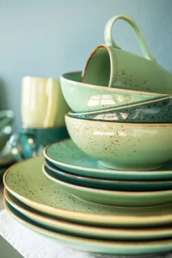 CreaTable Kombiservice NATURE COLLECTION GREEN LIFE 16-teilig grün