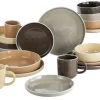 CreaTable Kombiservice NORDIC MOCHA MOUSSE Glaskeramik 16-teilig Mehrfarbig