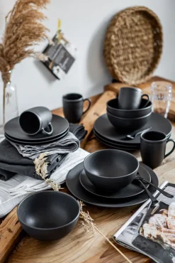 CreaTable Kombiservice SOFT TOUCH BLACK 16-teilig schwarz