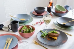 CreaTable Müslischale SOFT TOUCH 6er Set schwarz matt