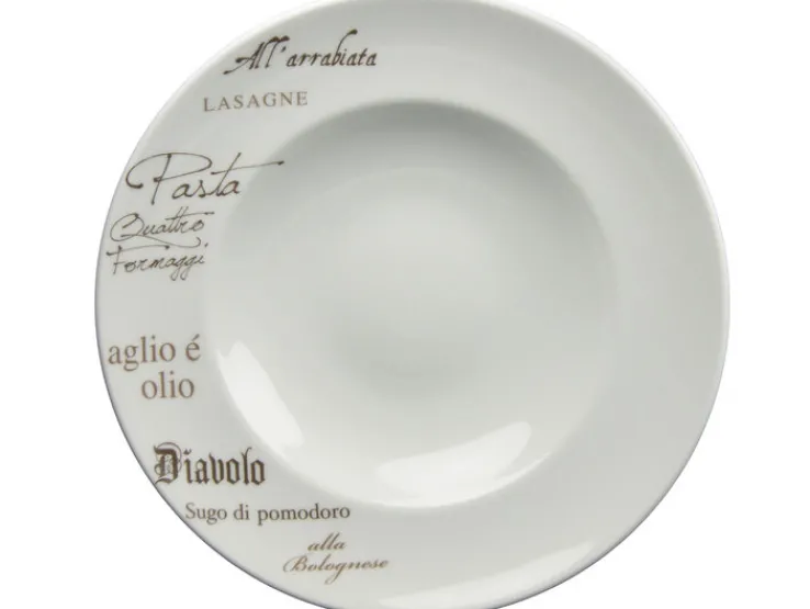 CreaTable Pastateller GUSTOSO 27 cm Porzellan weiß