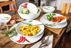 CreaTable Pastateller KRÄUTER SALBEI 6er Set weiß