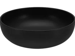 CreaTable Salatschüssel UNO SCHWARZ Steinzeug glasiert rund 28 cm Schwarz