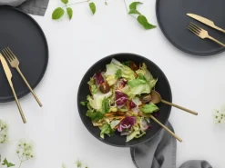 CreaTable Servierschale UNO 33 cm Steingut schwarz