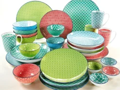 CreaTable Speiseteller MEDITERRAN 4er Set 27 cm blau