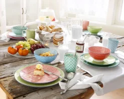 CreaTable Speiseteller MEDITERRAN 4er Set 27 cm blau