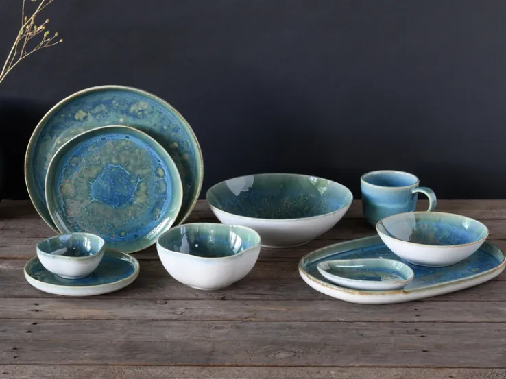 CreaTable Speiseteller YUKI 6er Set 28 cm Hochwertiges Steinzeug