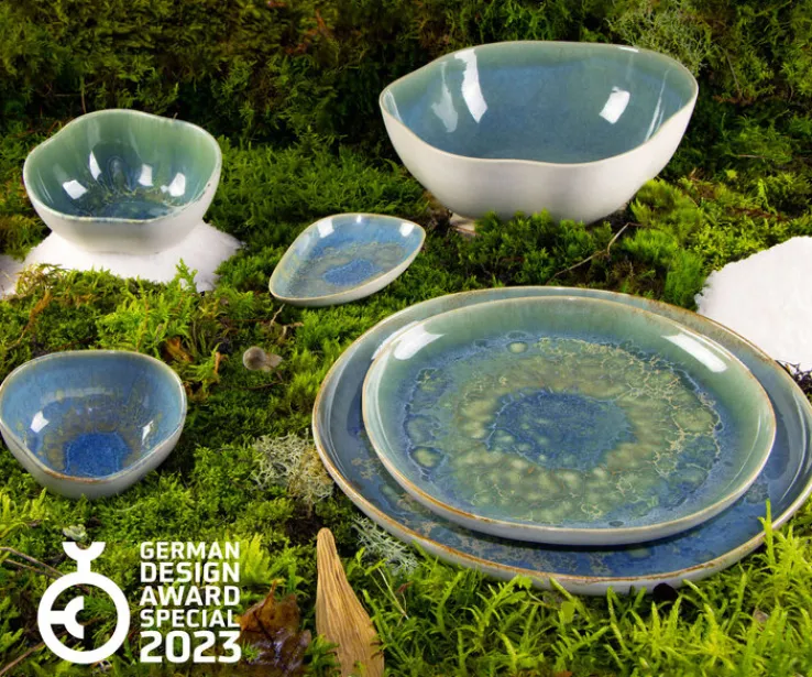 CreaTable Speiseteller YUKI 6er Set 28 cm Hochwertiges Steinzeug