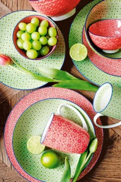 CreaTable Suppenteller MEDITERRAN 4er Set 21 cm grün