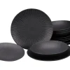 CreaTable Tafelservice VESUVIO 12-teilig schwarz