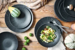 CreaTable Tafelservice VESUVIO 12-teilig schwarz