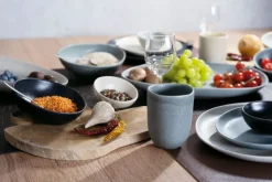 CreaTable Teller tief PIETRA Keramik sandbeige