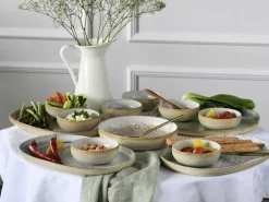 CreaTable Teller-Set UNO EMILIANA MIX Steinzeug 12-tlg. rund Mehrfarbig