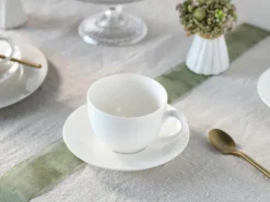 CreaTable Untertasse FLEUR ROYAL 6er Set creme weiß